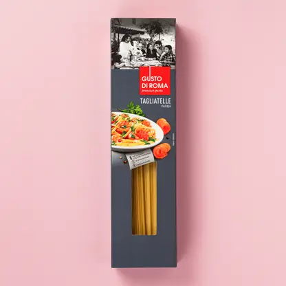 Изображение товара Лапша Gusto di Roma Tagliatelle из твердых сортов 400г - качественные итальянские макароны