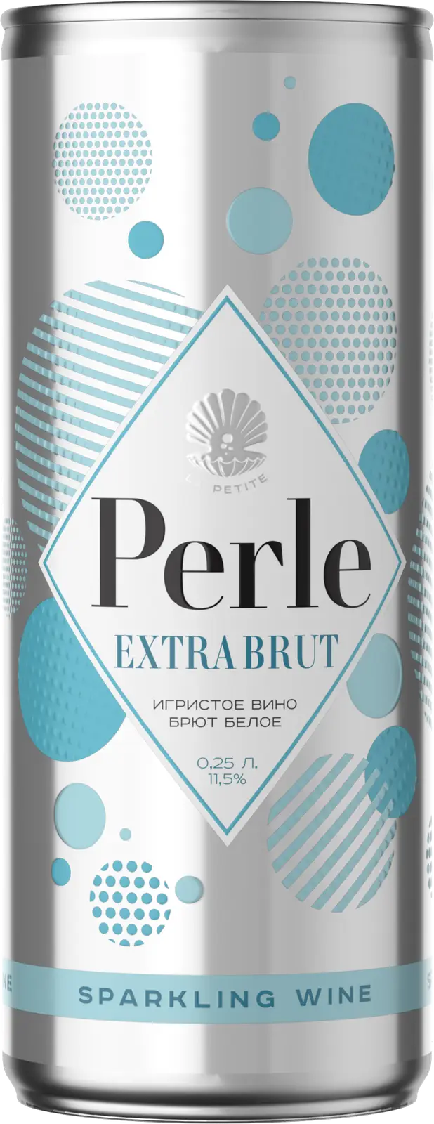 Изображение товара Вино игристое La Petite Perle белое экстра брют 11.5% 250мл в жестяной банке