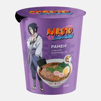 Лапша быстрого приготовления Рамен со вкусом морепродуктов Naruto 65г