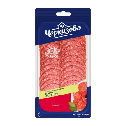 Изображение товара Колбаса Черкизово Салями Астория сырокопченая нарезка 85г