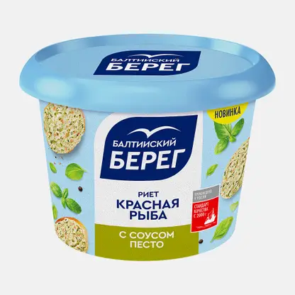 Риет Балтийский берег Красная рыба с соусом песто 140г