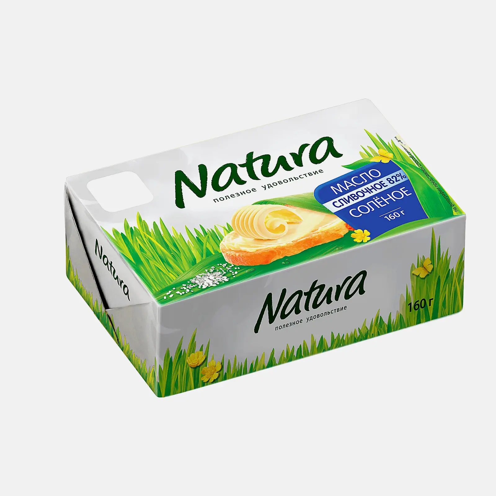 Масло сливочное солёное Natura 82% 160г - фото 2