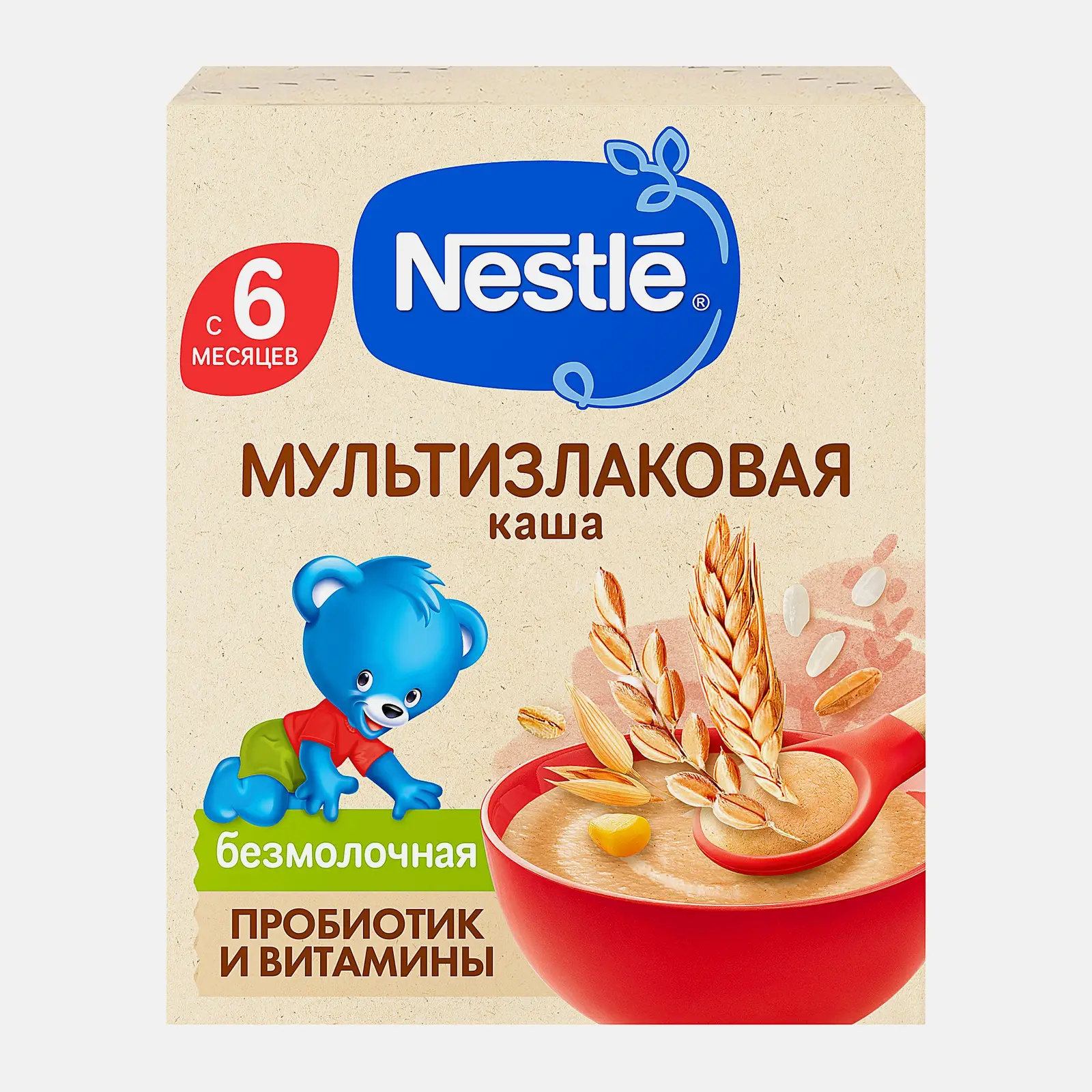 Каша детская безмолочная мультизлаковая с 6 месяцев Nestle 200г