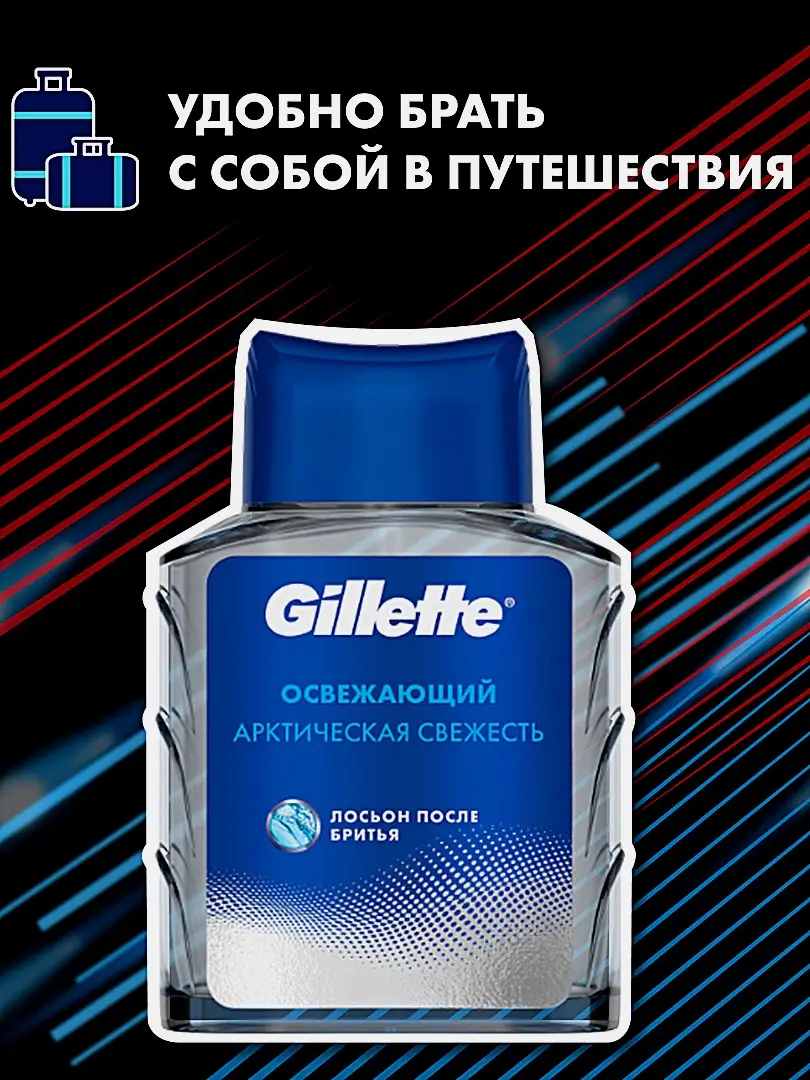 Подарочный набор для бритья Gillette Пена 50мл + Лосьон после бритья 50мл - фото 11 Подарочный набор для бритья Gillette Пена 50мл + Лосьон после бритья 50мл - фото 11