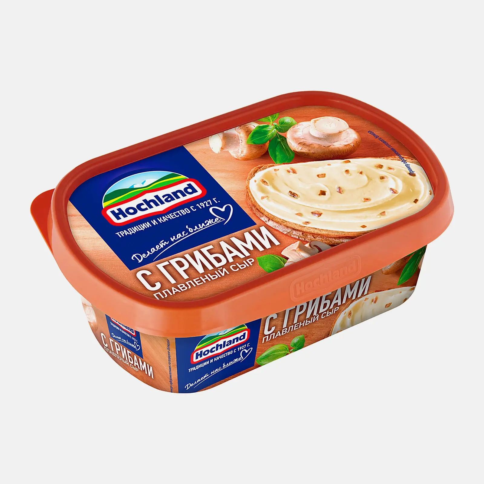 Изображение товара Сыр плавленый Hochland с грибами 55% 200г