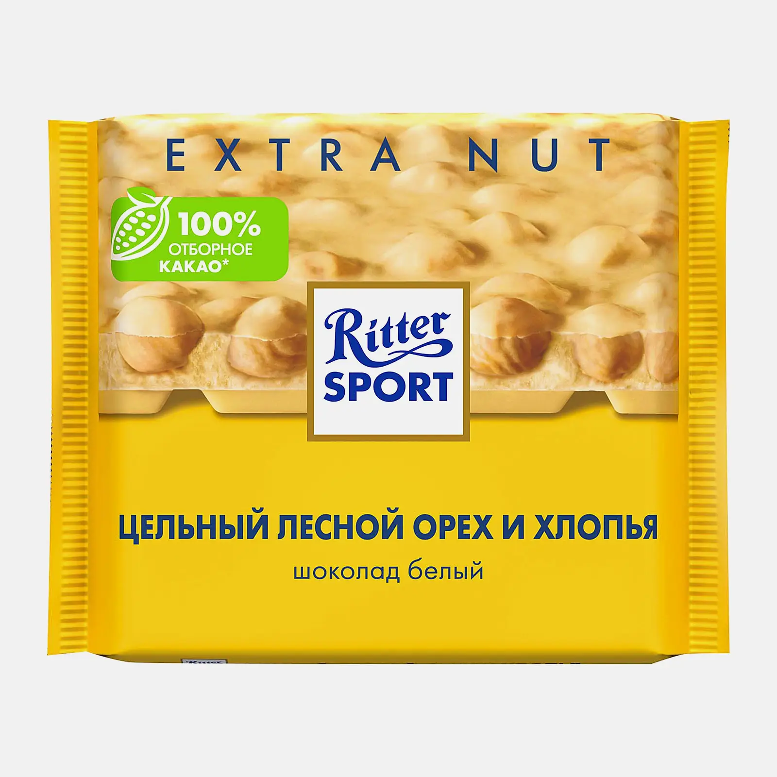 Изображение товара Белый шоколад с лесными орехами и хлопьями Ritter Sport 100 г