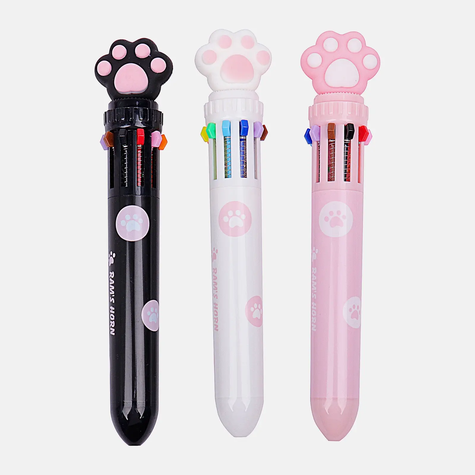 Ручка шариковая многоцветная Лапка 0.5мм в ассортименте