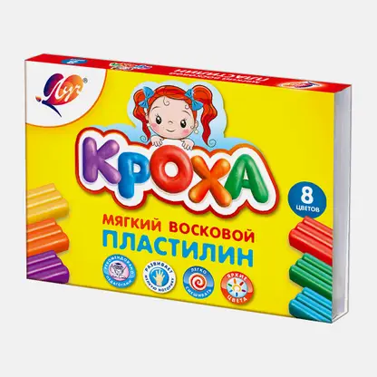 Пластилин Луч Кроха мягкий 8 цветов