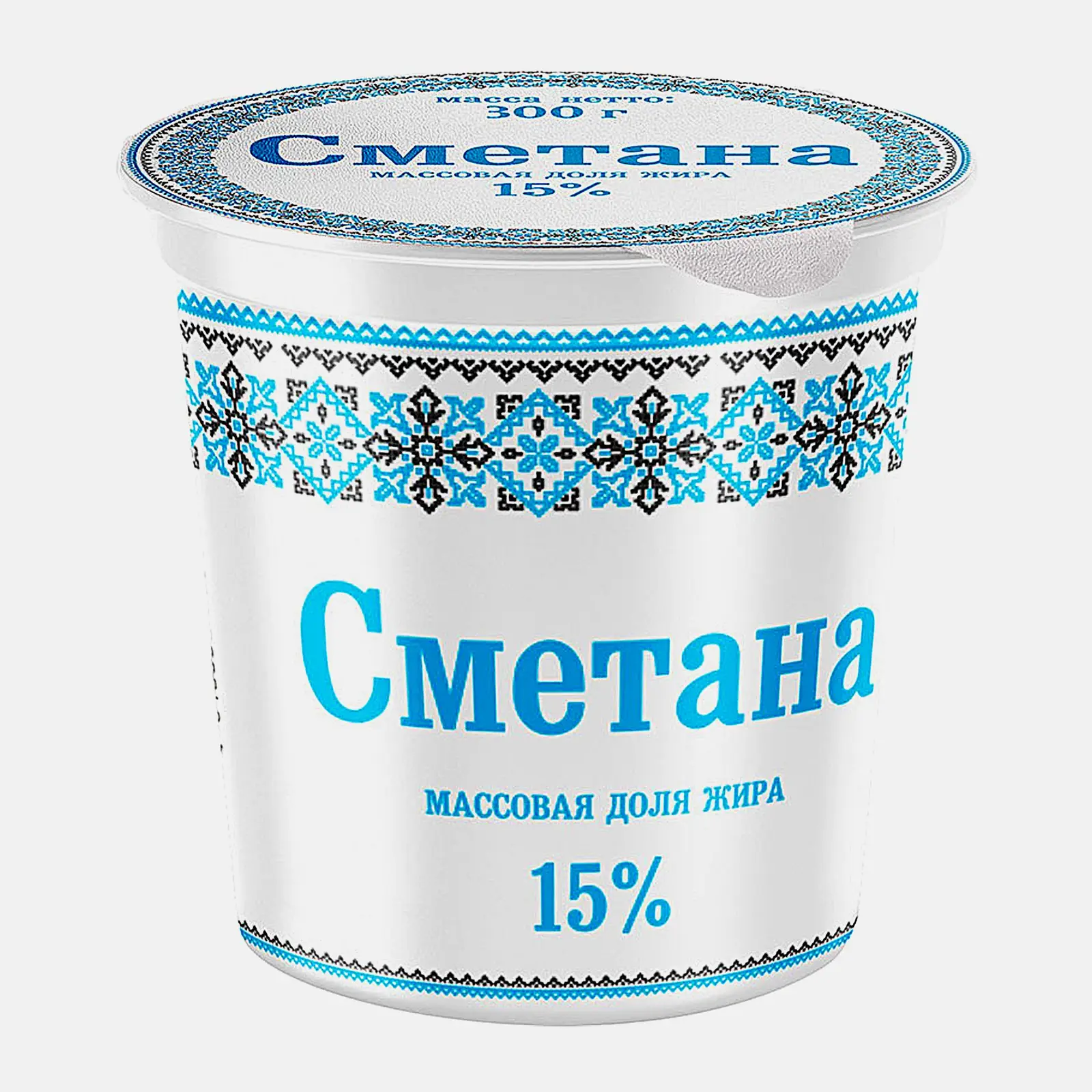 Изображение товара Сметана Славянские кружева 15% 300г натуральный продукт для здоровья
