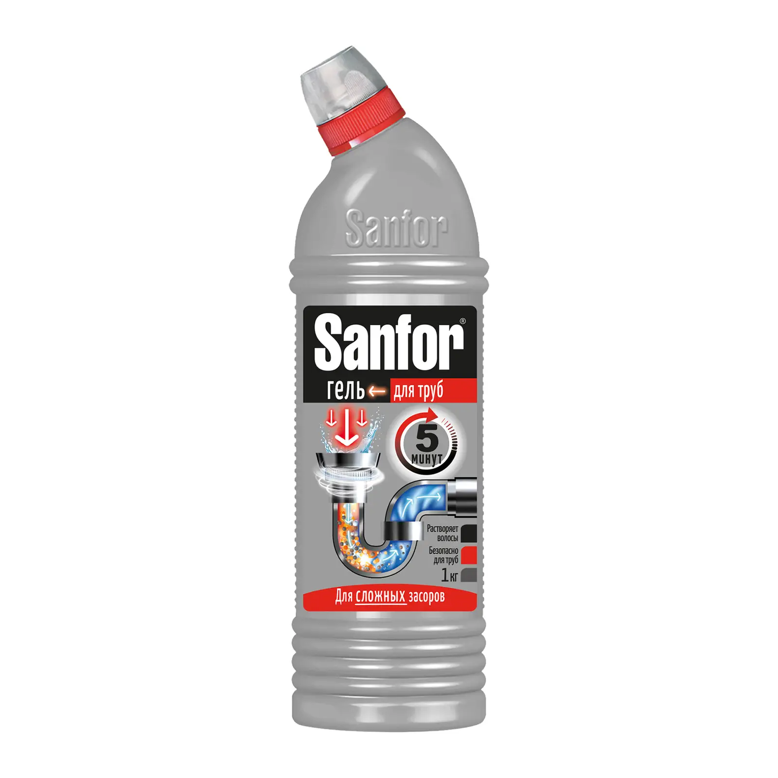 Средство для чистки труб и устранения засоров Sanfor 750г