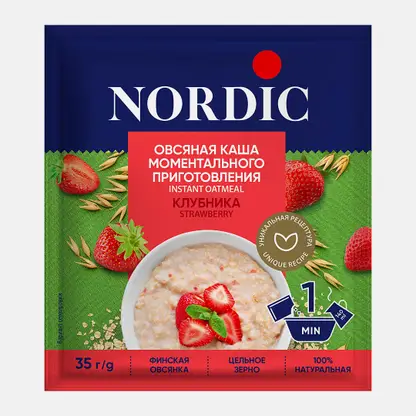 Каша овсяная Клубника Nordic 35г