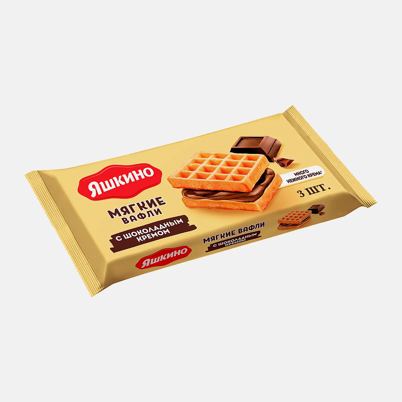 Вафли Яшкино мягкие с шоколадным кремом 120г