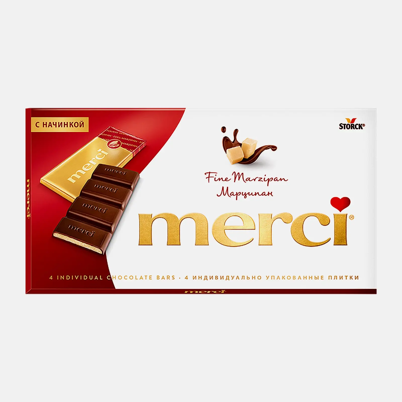 Шоколад Merci темный с марципаном 112г Шоколад Merci темный с марципаном 112г