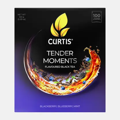 Чай чёрный Curtis Tender Moments черника-ежевика 100 саше 170г