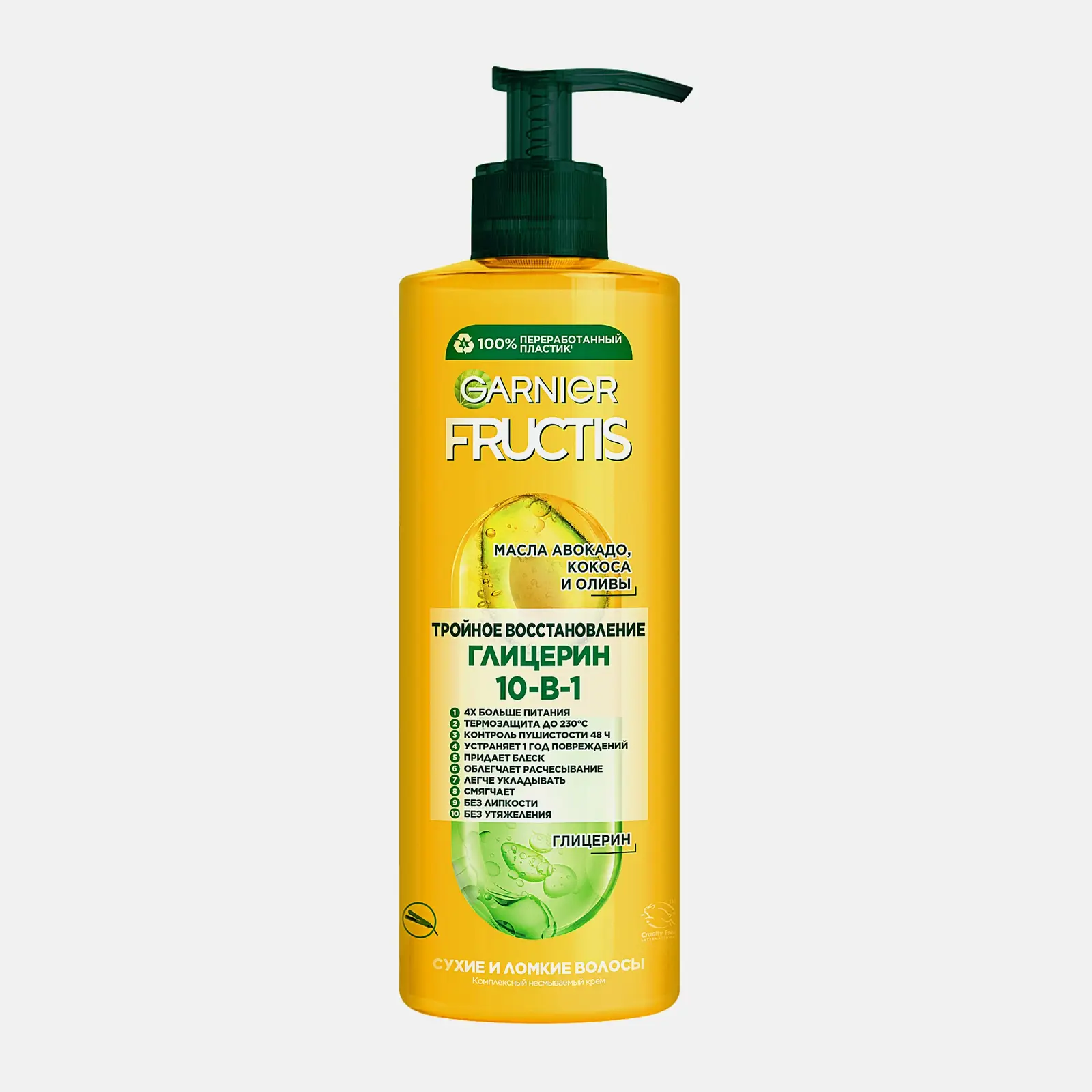 Крем для волос Garnier Fructis Тройное Восстановление 10в1 несмываемый 400мл