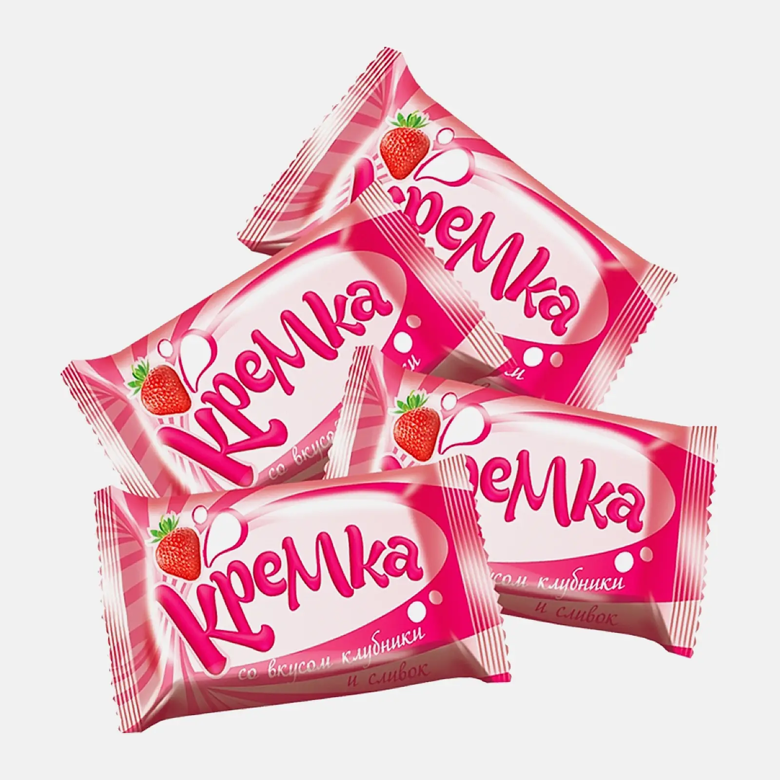 Изображение товара Карамель со вкусом клубники и сливок Кремка 0.3 кг Европа