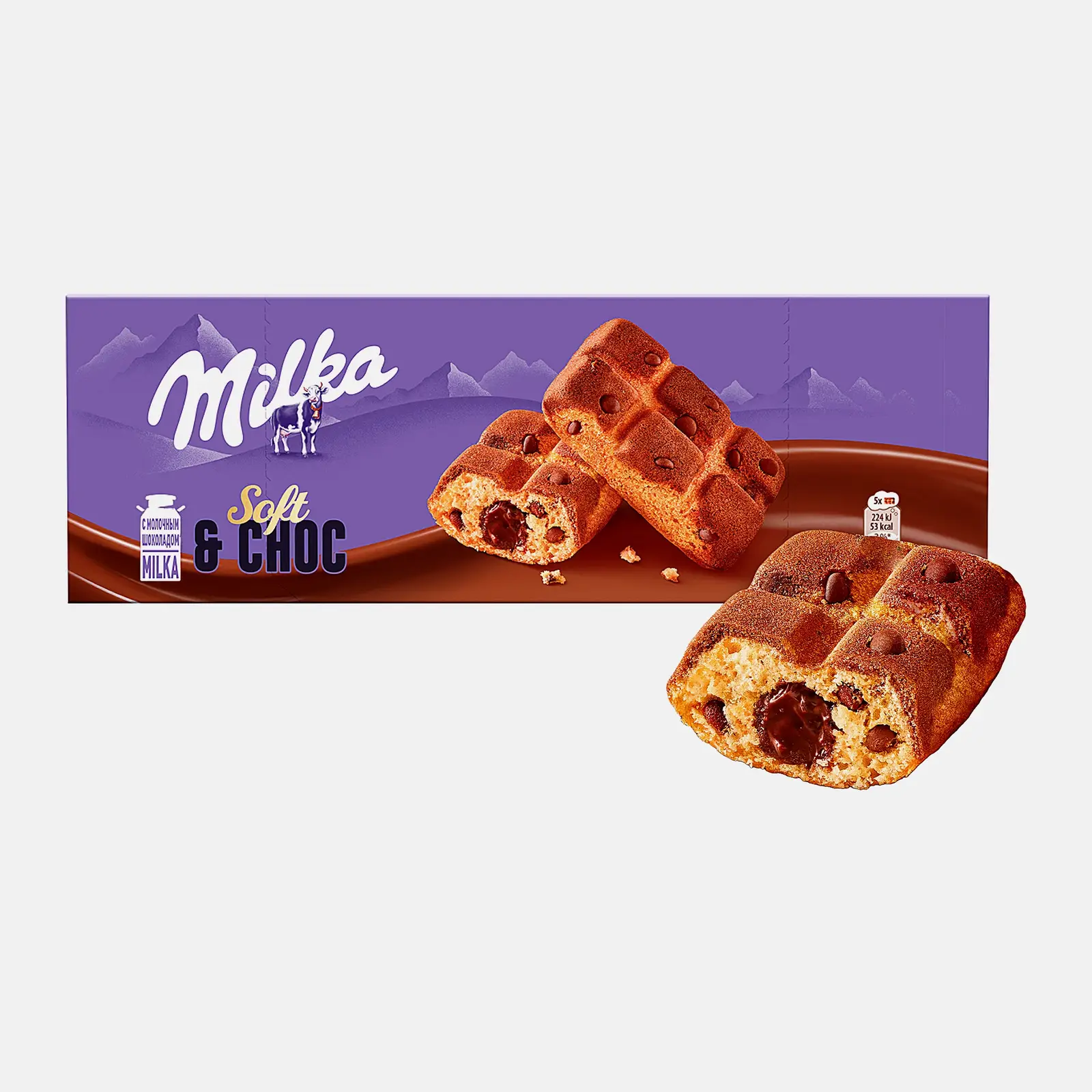 Пирожное бисквитное с шоколадной начинкой Milka 175г