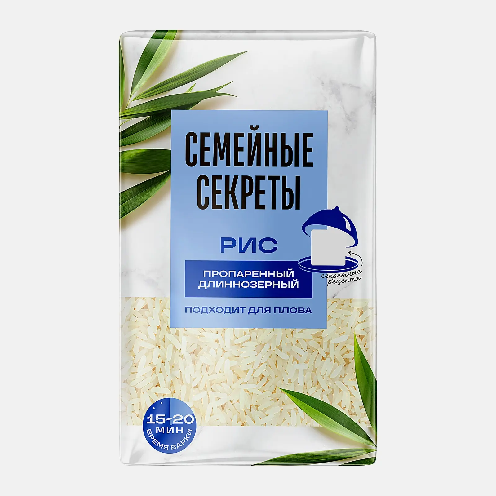 Изображение товара Длиннозерный пропаренный рис Семейные секреты Магнит 800г