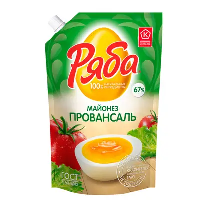 Изображение товара Майонез Ряба Провансаль 67% 630г
