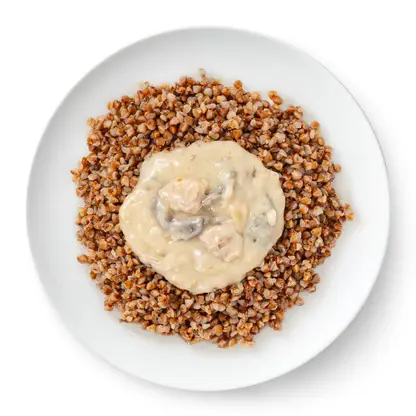 Изображение товара Фрикасе из курицы с грибами и гречкой 250г