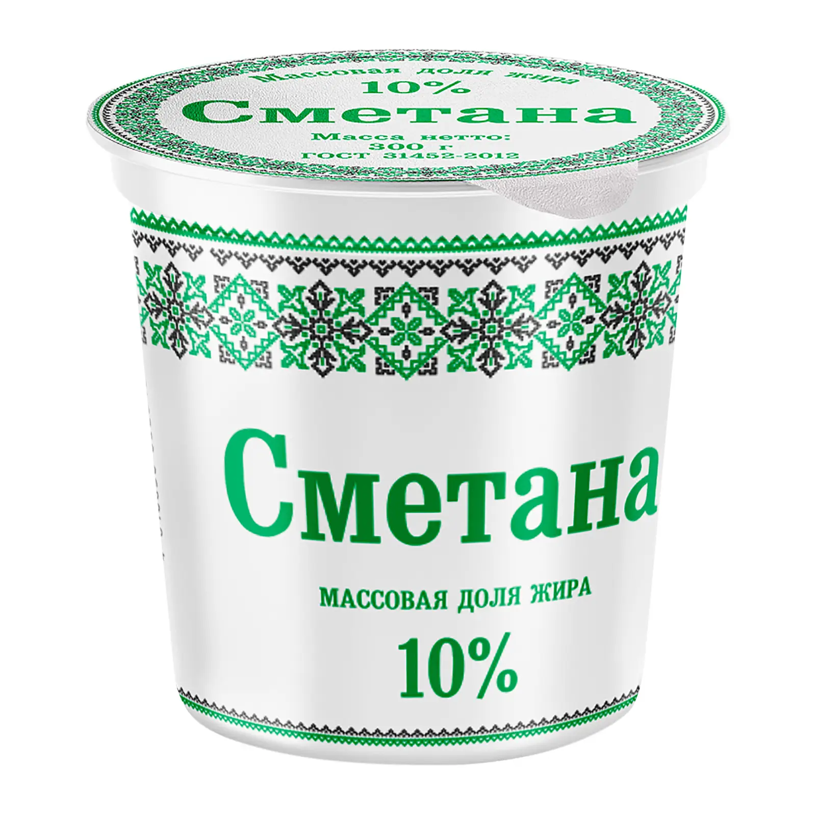 Изображение товара Сметана Славянские Кружева 10% 300г натуральный кисломолочный продукт для салатов и соусов