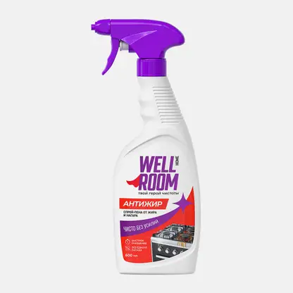 Спрей-пена от жировых загрязнений Антижир Wellroom 600мл