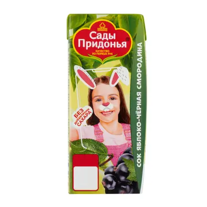 Изображение товара Сок Сады придонья Яблоко Черная смородина 200мл