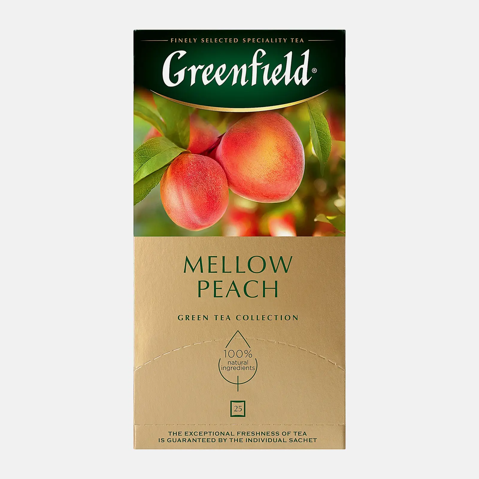 Изображение товара Чай зеленый Greenfield Mellow Peach с ароматом персика и мандарина 25пак 45г