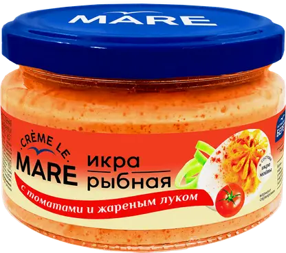 Икра рыбная Mare в соусе с томатом и жареным луком 165г