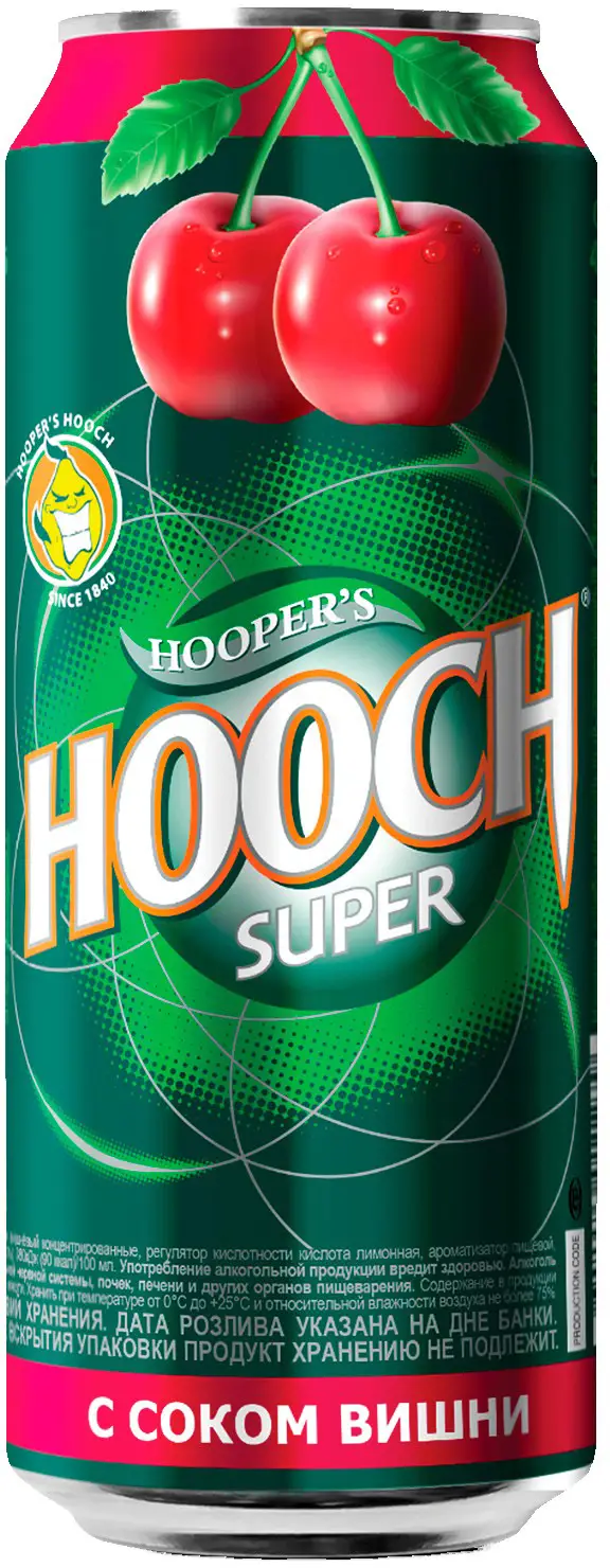 Напиток Hooch Super с соком вишни 7.2% 450мл — в каталоге на сайте сети  Магнит | Краснодар