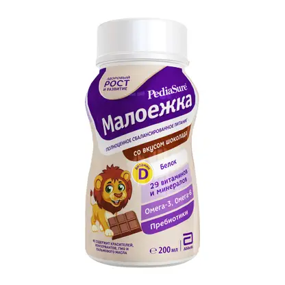 Изображение товара Напиток Малоежка с шоколадным вкусом Pediasure 200мл