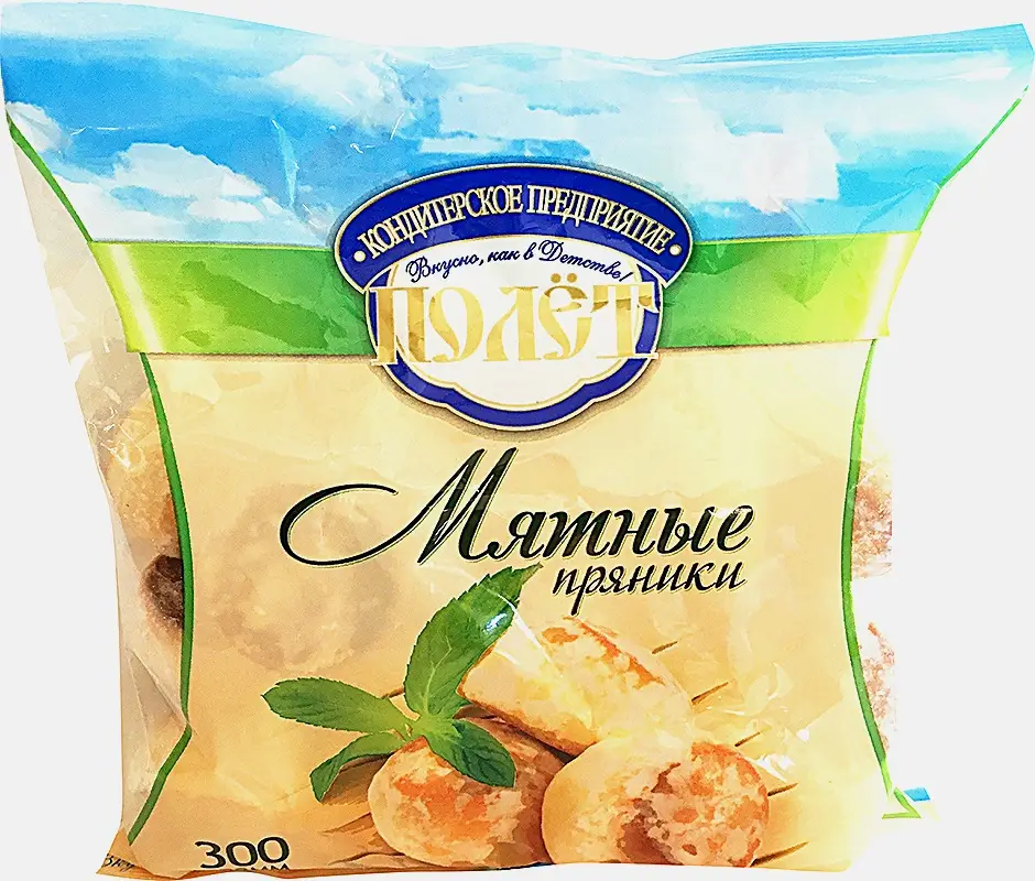 Изображение товара Пряники Полет Мятные 300г высокое качество натуральный вкус