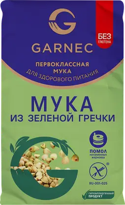 Мука Гречневая без глютена Garnec 500г