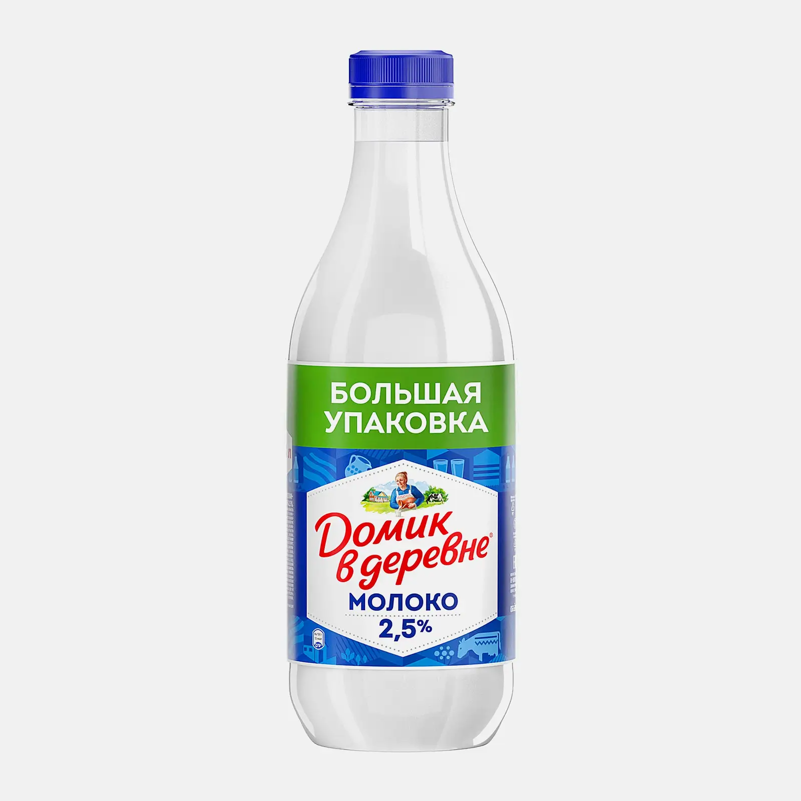 Изображение товара Молоко Домик в Деревне пастеризованное 2.5% 1.4 литра натуральное свежие продукты