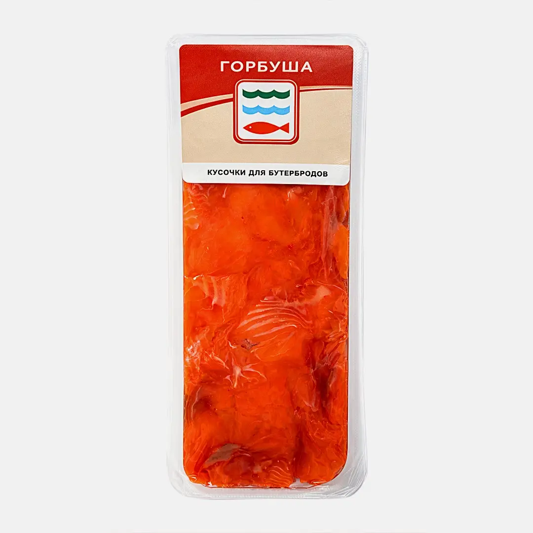 Изображение товара Горбуша 3 Fish кусочки слабосоленые 80г - деликатес для закусок и роллов