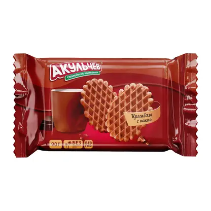 Изображение товара Вафли Крэмблы с какао Акульчев 90г