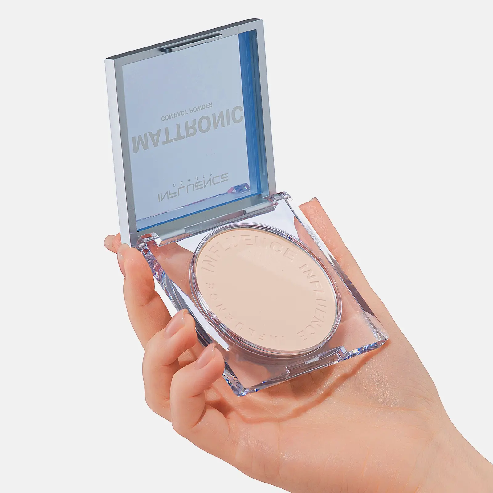 Компактная пудра для лица тон 01 Бело-бежевый Influence Beauty Mattronic