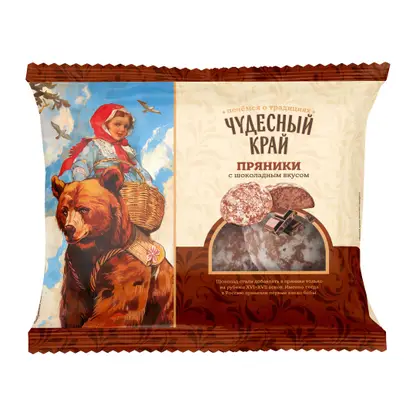 Изображение товара Пряники с шоколадным вкусом Чудесный Край 400г