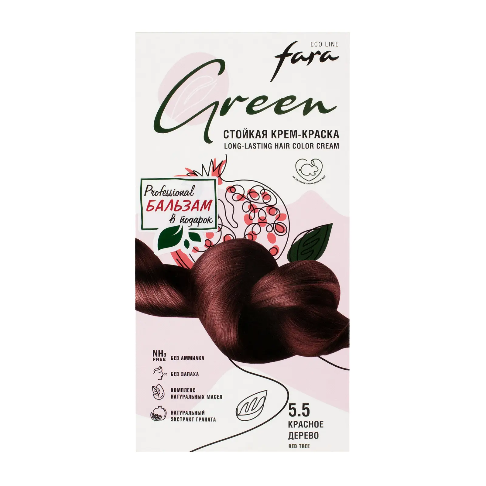 Краска для волос Fara Green Eco Line 5.5 Красное дерево