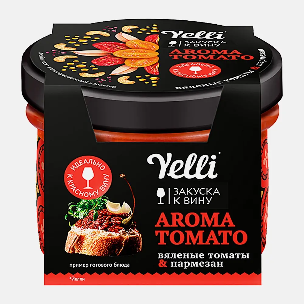 Закуска к вину Aroma Tomato томат и пармезан Yelli 100г