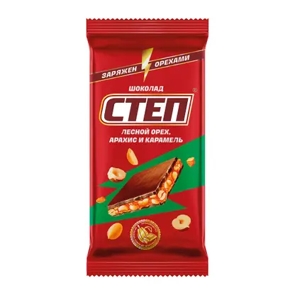 Изображение товара Шоколад Степ молочный с лесным орехом 80г