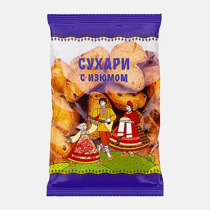 Сухари с изюмом Чудесный край 300г