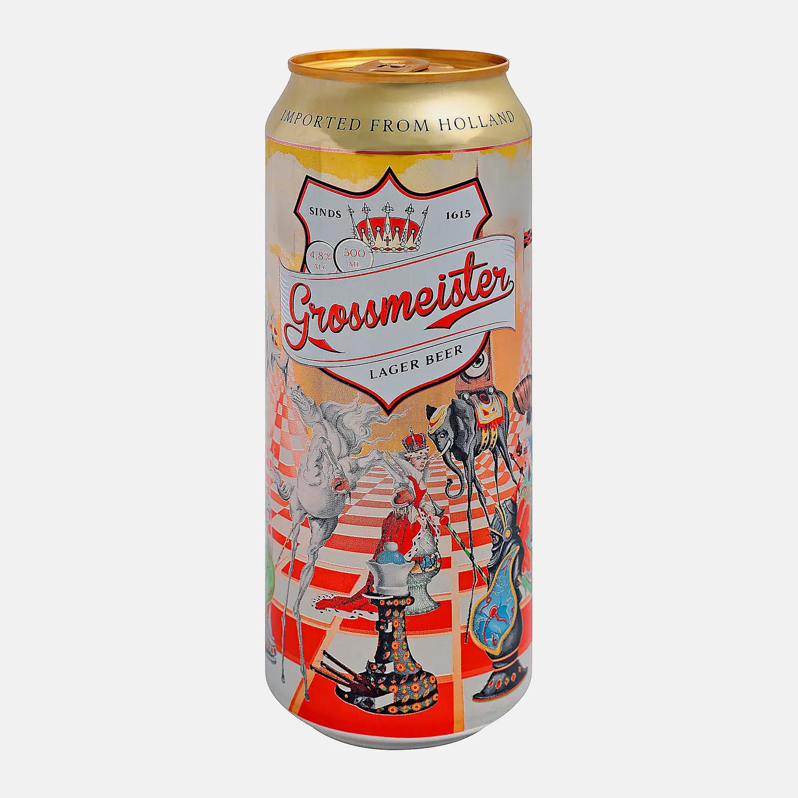 Пиво Grossmeister светлое фильтрованное 4.8% 500мл