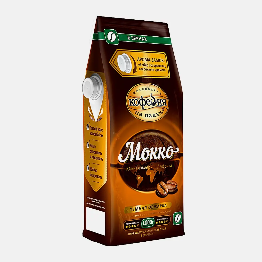 Кофе в зернах Мокко Московская кофейня на паяхъ 1кг - фото 2