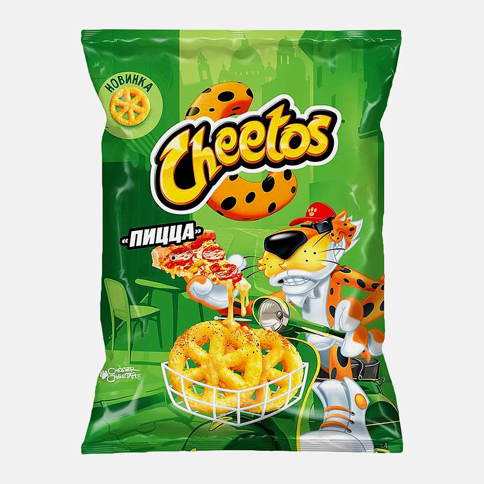 Изображение товара Кукурузные палочки Cheetos со вкусом Пицца 43г вкусная закуска оригинальный рецепт