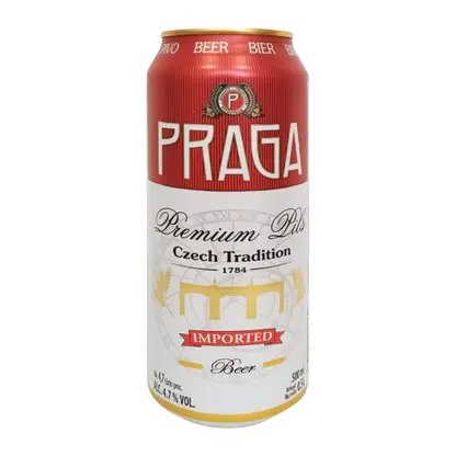 Светлое пиво фильтрованное Praga Premium Pils 4.7% 500мл