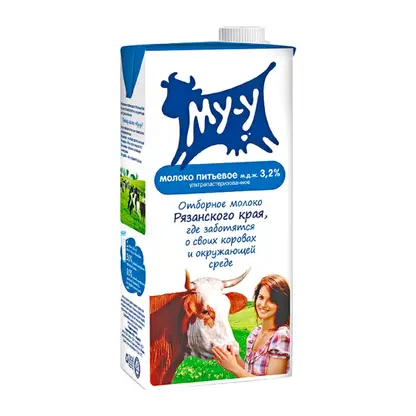 Изображение товара Молоко Му-у ультрапастеризованное 3.2% 925мл