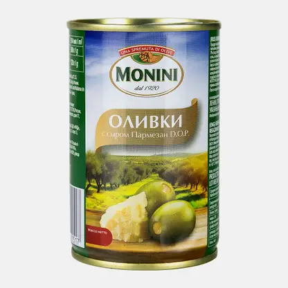 Оливки с сыром пармезан Monini 300г