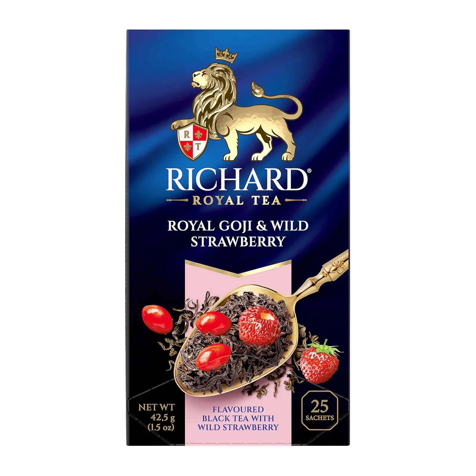 Изображение товара Чёрный ароматизированный чай Richard Royal Goji&Wild Strawberry 25 пакетов 42.5 г