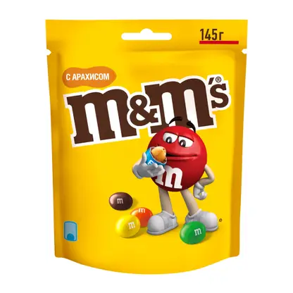 Изображение товара Драже M&M's с арахисом и молочным шоколадом 145г